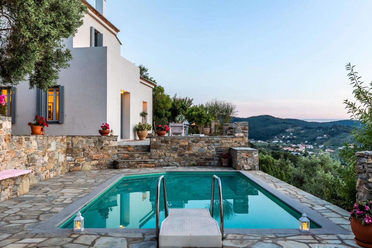 Villa Nina Skopelos- Private Pool - Magnificent Views Esterno foto