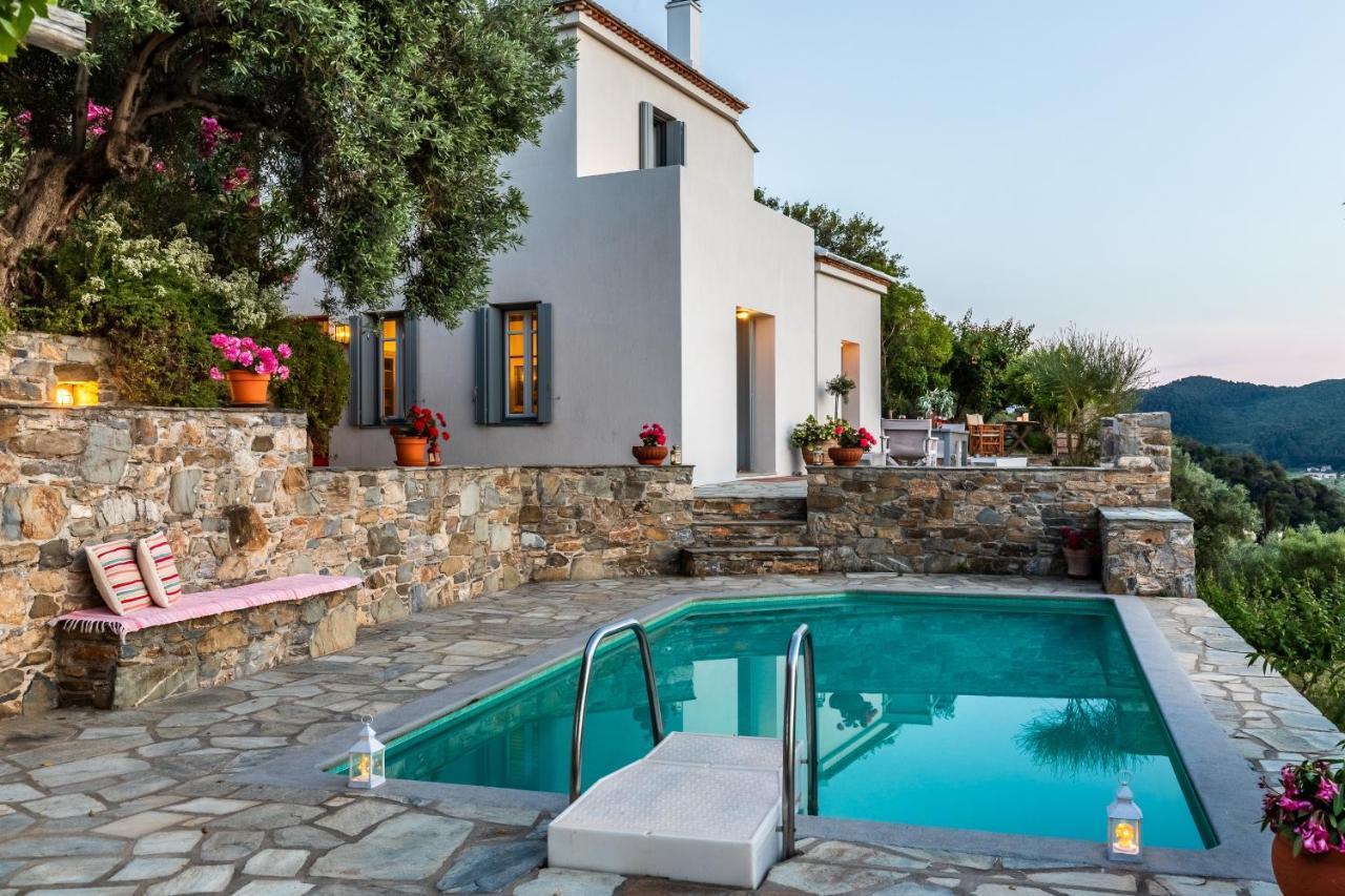 Villa Nina Skopelos- Private Pool - Magnificent Views Esterno foto